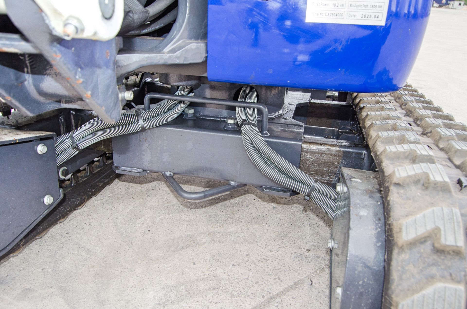 EX 1.2 1.2 tonne rubber tracked mini excavator Year: 2025 S/N: CX2504005 blade, piped, expanding - Image 21 of 28
