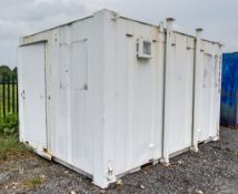 13ft x 9ft steel jack leg 2+1 toilet site unit c/o Gents toilet (2 - cubicles, 2 - urinals &  1-