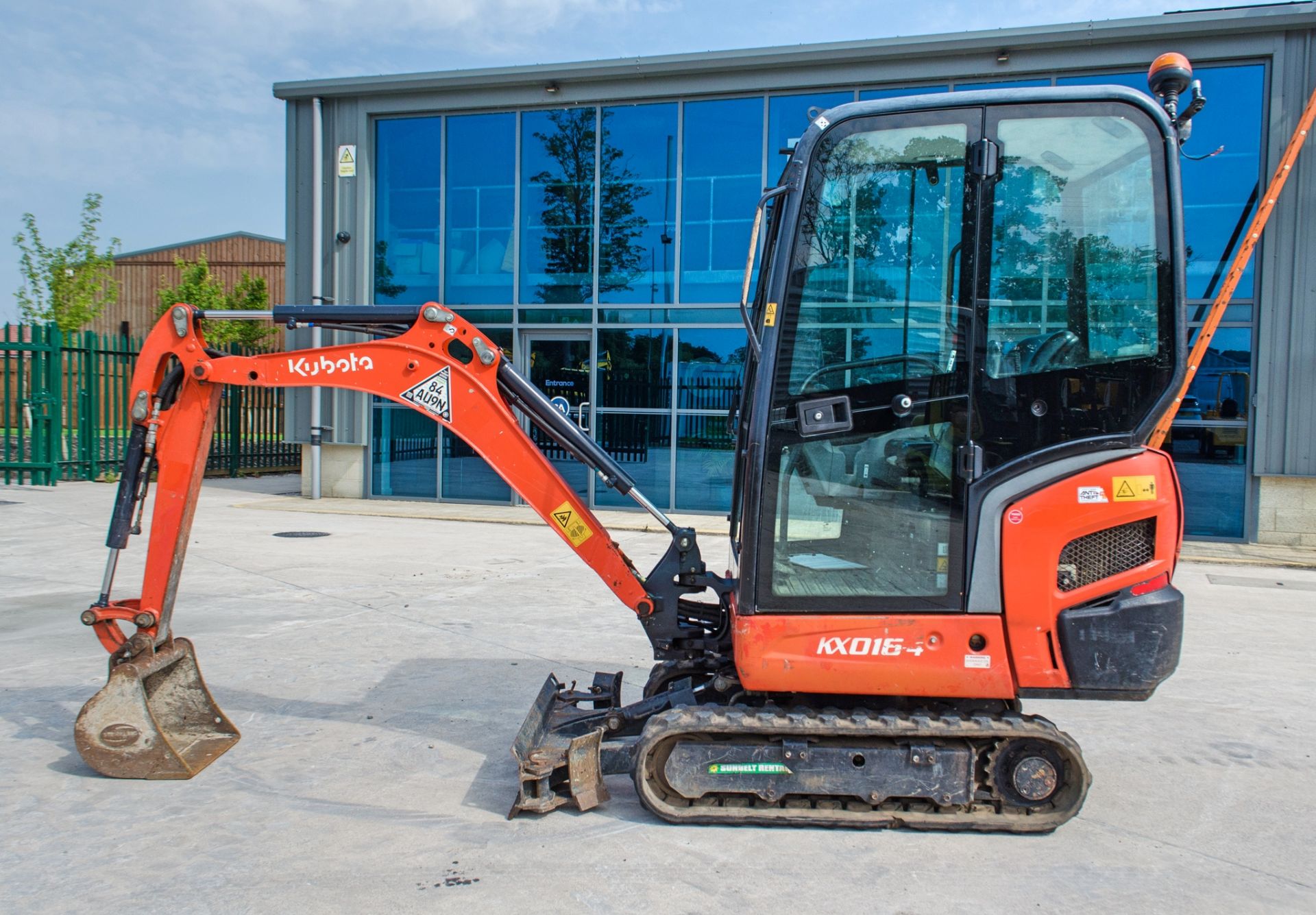 Kubota KX016-4 1.6 tonne rubber tracked excavator Year: 2018 S/N: 62838 Recorded Hours: 869 piped, - Image 10 of 28