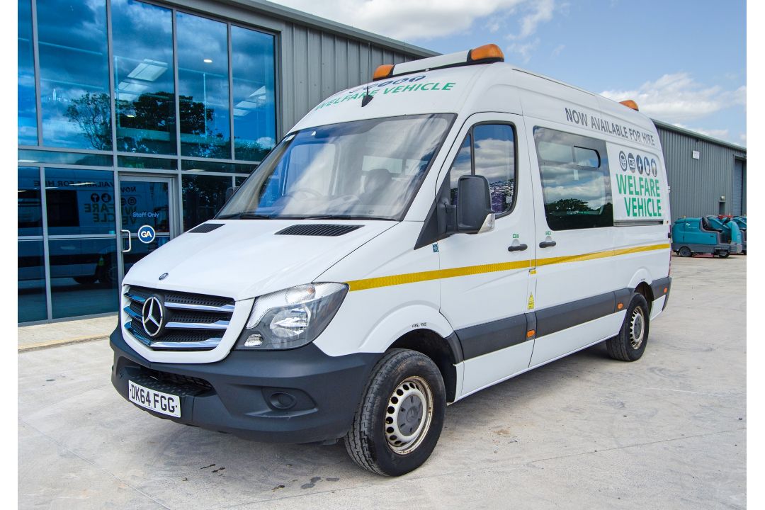 Mercedes Benz Sprinter 313 CDi 2143cc diesel 6 speed manual welfare van Registration Number: DK64 - Image 1 of 33