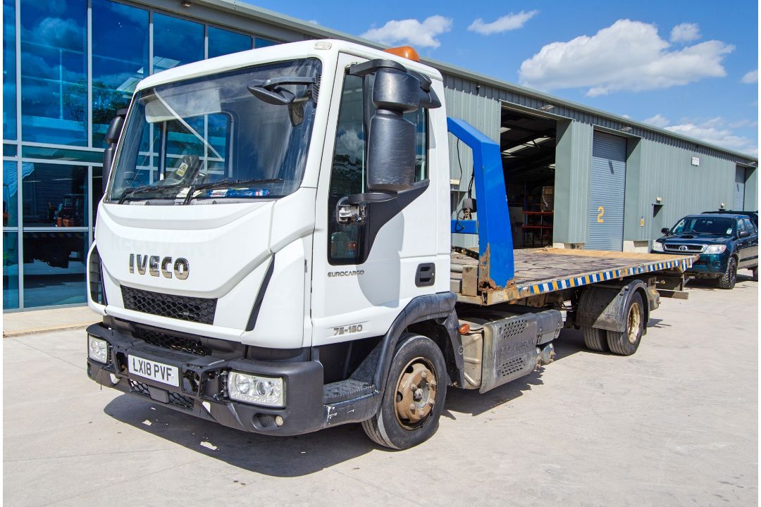 Iveco Eurocargo 75E 16S 7.5 tonne recovery lorry Registration Number: LX18 PVF Date of Registration: - Image 1 of 29