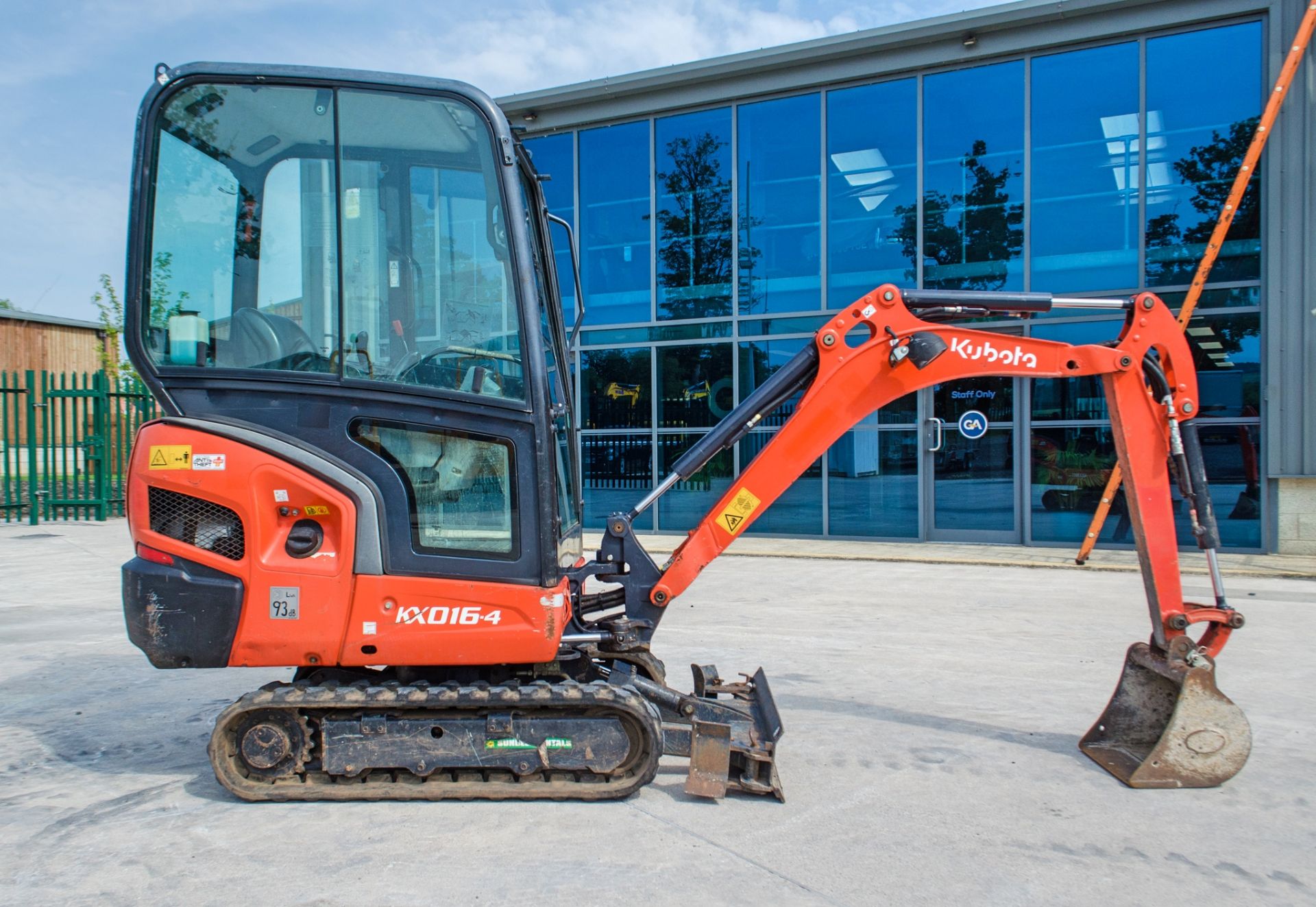 Kubota KX016-4 1.6 tonne rubber tracked excavator Year: 2018 S/N: 62838 Recorded Hours: 869 piped, - Image 11 of 28