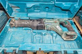 Makita DJR186 18v cordless reciprocating saw c/w carry case ** No battery or charger **