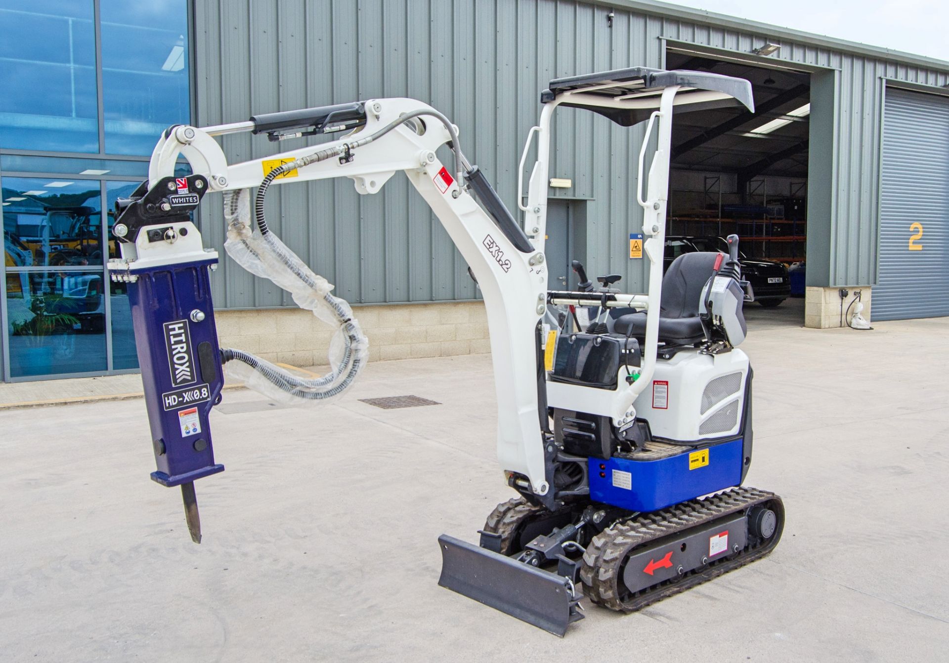 EX 1.2 1.2 tonne rubber tracked mini excavator Year: 2025 S/N: CX2504005 blade, piped, expanding