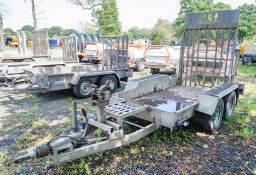 Indespension 8ft x 4ft tandem axle plant trailer S/N: 132055 c/w winch N1078583