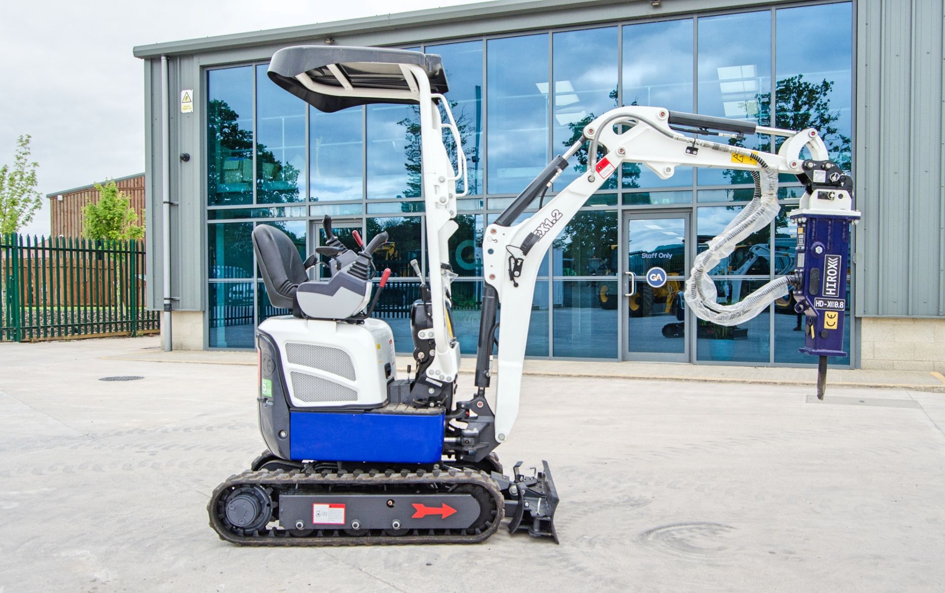 EX 1.2 1.2 tonne rubber tracked mini excavator Year: 2025 S/N: CX2504005 blade, piped, expanding - Image 8 of 28