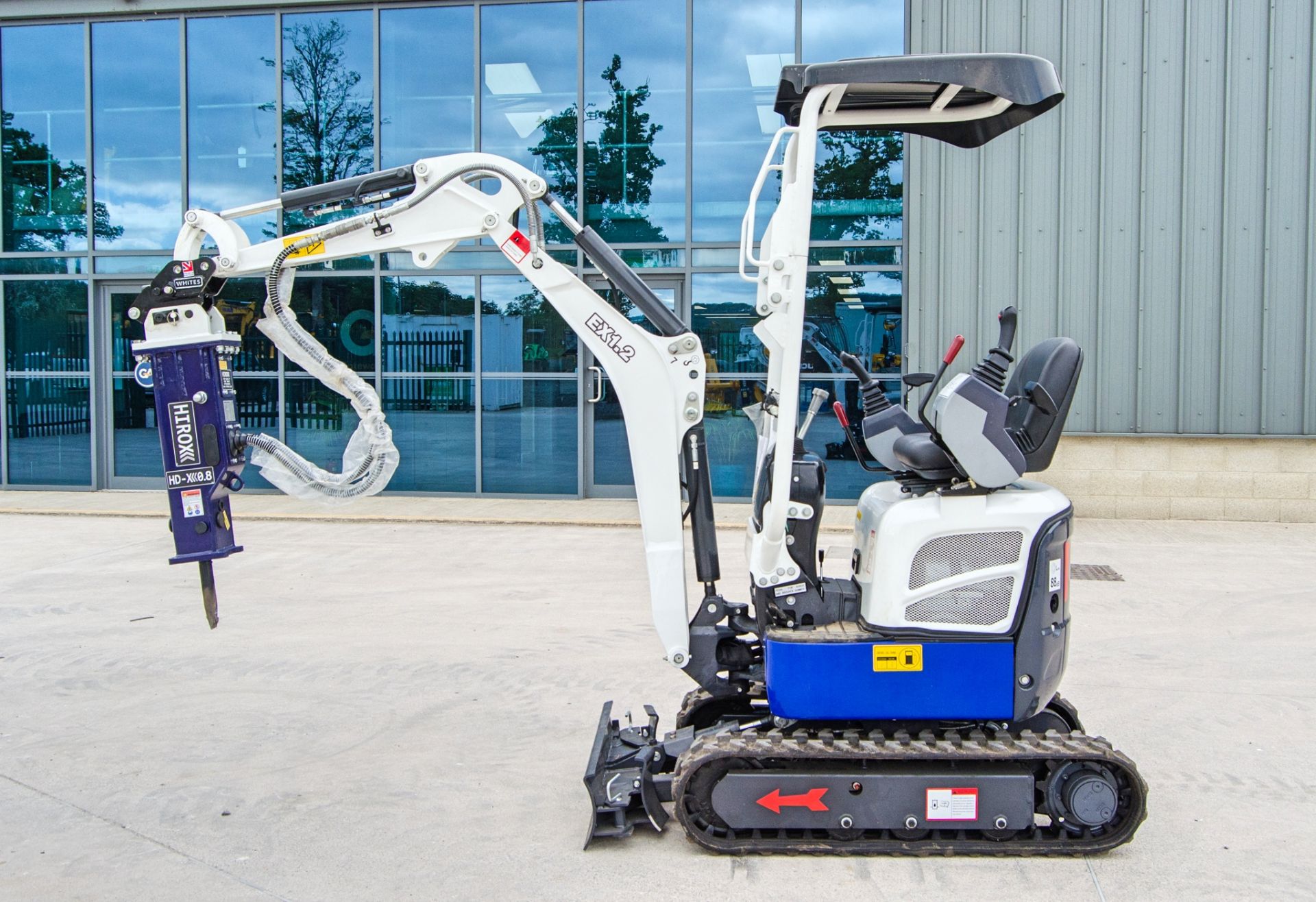 EX 1.2 1.2 tonne rubber tracked mini excavator Year: 2025 S/N: CX2504005 blade, piped, expanding - Image 7 of 28