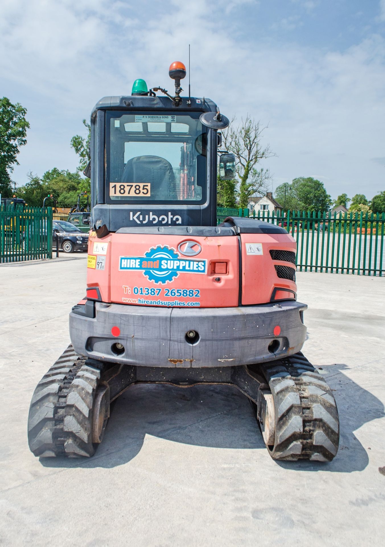 Kubota U55-4 5.5 tonne rubber tracked excavator Year: 2014 S/N: 52375 Recorded Hours: 3768 blade, - Image 9 of 28