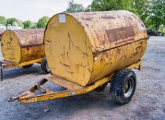 Trailer Engineering 2140 litre site tow bunded fuel bowser c/w manual pump, delivery hose and nozzle