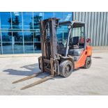 Toyota Tonero 30 3 tonne gas powered fork lift truck Year: 2009 S/N: 028FG130 Recorded Hours: 10,131