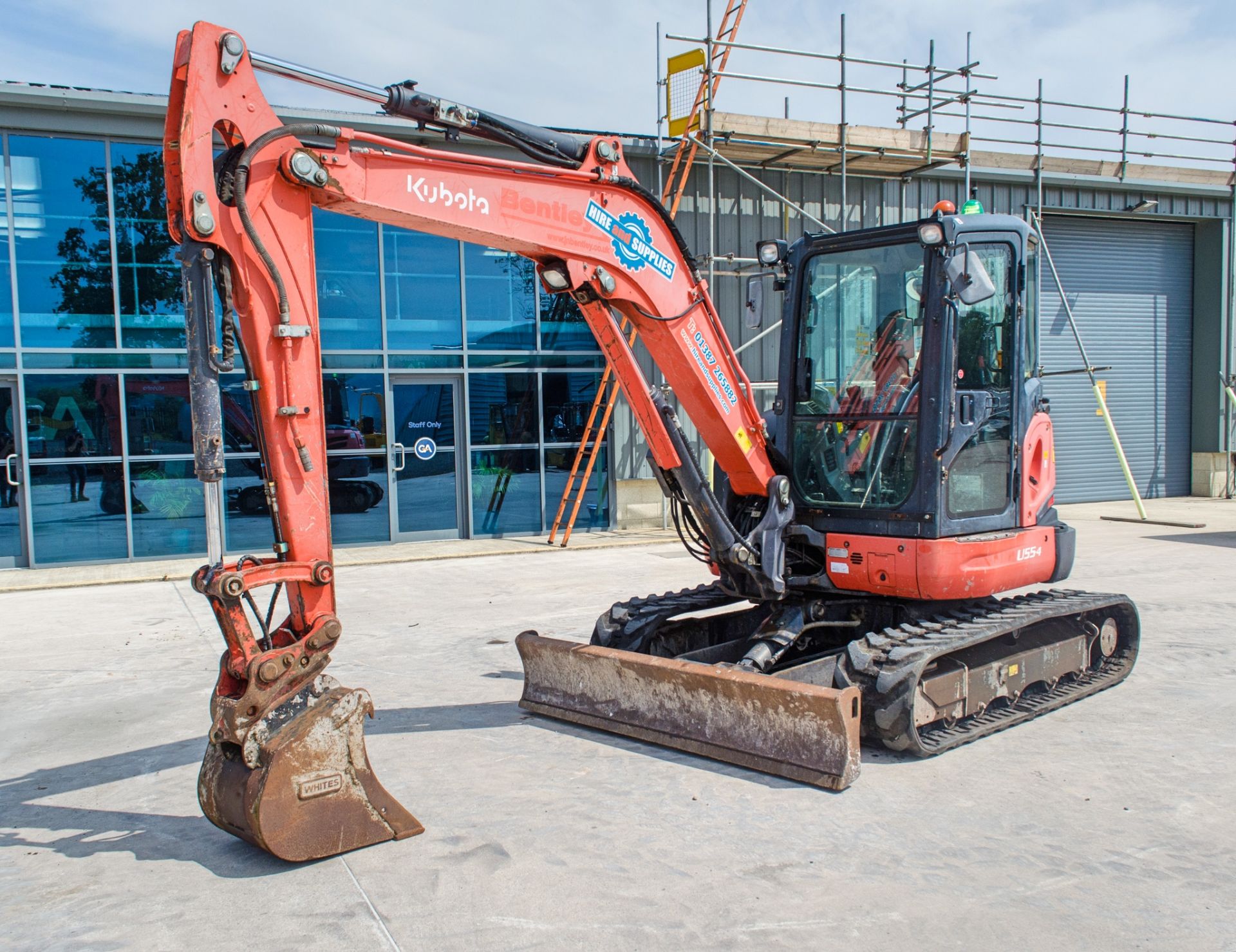 Kubota U55-4 5.5 tonne rubber tracked excavator Year: 2014 S/N: 52375 Recorded Hours: 3768 blade,
