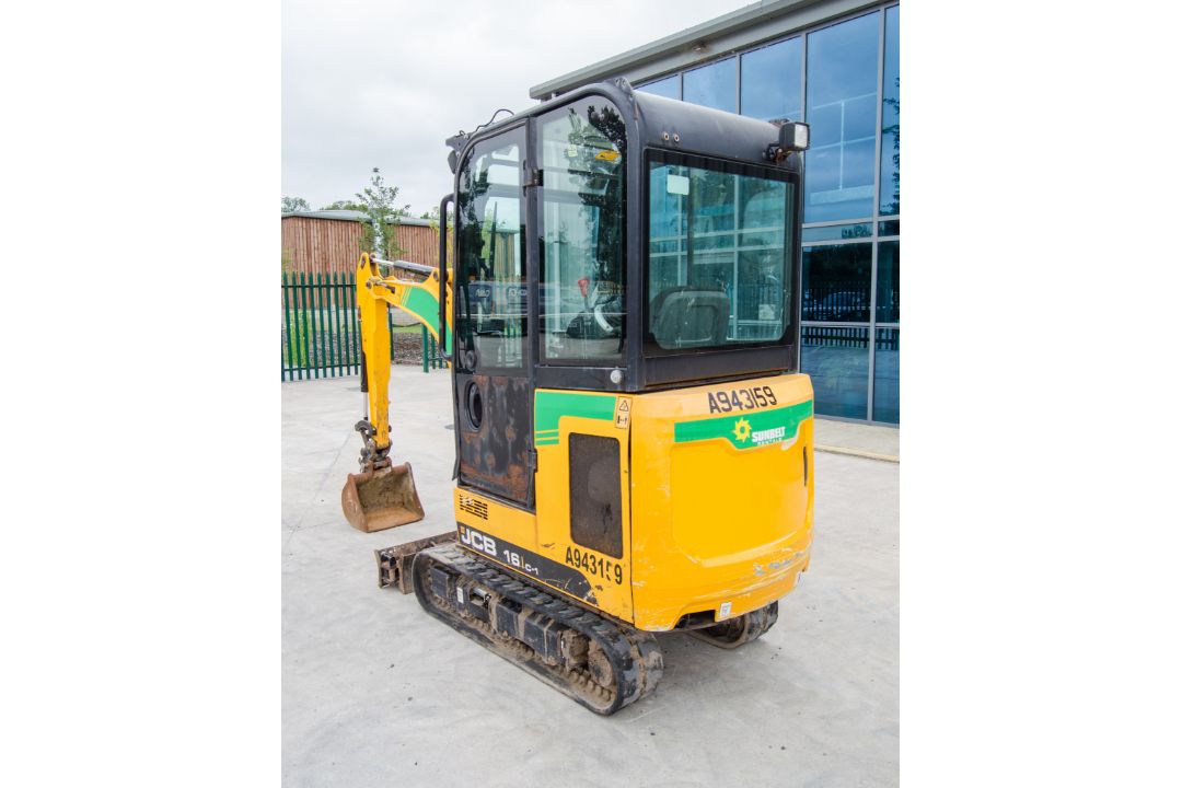 JCB 16 C-1 1.6 tonne rubber tracked mini excavator Year: 2018 S/N: 2492725 Recorded Hours: 158 - Image 4 of 26
