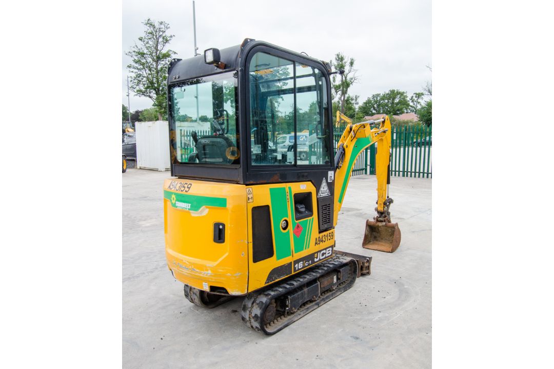 JCB 16 C-1 1.6 tonne rubber tracked mini excavator Year: 2018 S/N: 2492725 Recorded Hours: 158 - Image 3 of 26