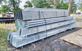 Unused fully Galvanised 75’x40’x16’ steel portal frame building 5’ x 15’ bays, 12 stanchions, 12 x