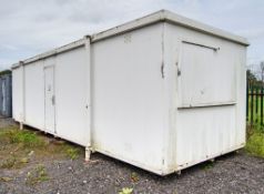 32ft x 10ft steel anti-vandal jack leg office site unit ** No keys but open ** GECMS3513
