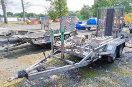 Indespension 9ft x 4ft tandem axle plant trailer S/N: GH127600 c/w Digadoc ultra excavator docking
