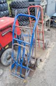 3 - various sack trucks ** 1 with wheels missing **