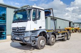 Mercedes Benz Arocs Euro 6 32 tonne 8x4 10,677cc automatic roll on/roll off hook loader lorry