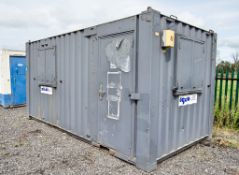 16ft x 8ft steel anti-vandal office site unit ** No keys but open ** WS03248