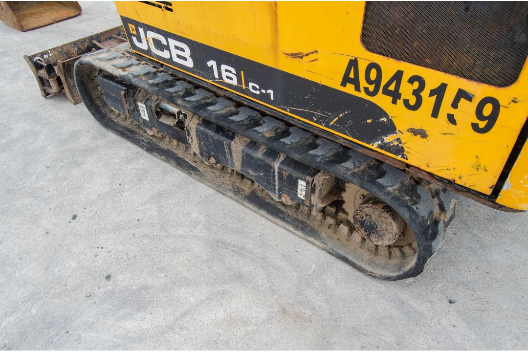 JCB 16 C-1 1.6 tonne rubber tracked mini excavator Year: 2018 S/N: 2492725 Recorded Hours: 158 - Image 11 of 26
