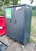 Armorgard Tuffstor steel tool cabinet ** Locked, no key ** A1086991