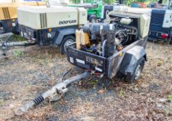 Doosan 7/41 diesel driven fast tow air compressor Year: 2014 S/N: 432606 Recorded hours: 1645 **