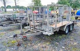 Indespension 10ft x 6ft tandem axle plant trailer S/N: GM139715 c/w auto clamp excavator docking