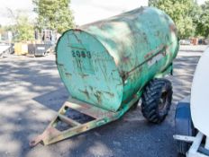 Trailer Engineering 2140 litre site tow bunded fuel bowser c/w manual pump, delivery hose and nozzle