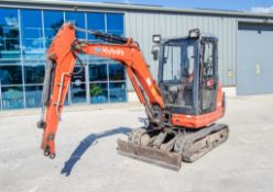 Kubota KX61-3 2.5 tonne rubber tracked mini excavator Yera: 2017 S/N: 83596 Recorded Hours: 2543