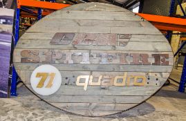 Spitfire oval wooden display Size: 170cm x 120cm ** Lot located at Gateway Auctions Ltd, Mitton