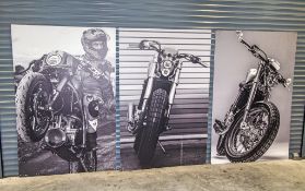 3 - promotional card photographs each sized: 200cm x 130cm ** Lot located at Gateway Auctions Ltd,