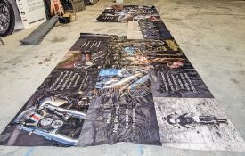 Large promotional banner Size: 1000cm x 260cm ** Part missing ** ** Lot located at Gateway