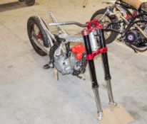 CCM prototype unfinished motorcyle c/w frame, engine (parts missing), forks, rear wheel ** This