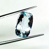 Aquamarine Blue Cushion Shape 8.70 Carat Slightly included ( Africa Origin ) ( Natural )