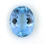 Aquamarine Blue Oval Shape 4.88 Carat EyeClean ( Brazil Origin ) ( Natural )