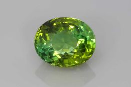 Tourmaline Green Oval Shape 5.17 Carat Slightly included ( Africa Origin ) ( Natural )
