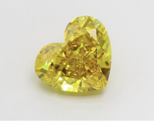 Heart Cut ( Natural ) Diamond 2.01 Carat Fancy Yellow Colour SI1 Clarity - EDR Certificate