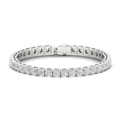 Round Brilliant Cut Diamond Tennis Bracelet 4.10 Carats F/G Colour VS Clarity in 14kt White Gold