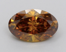 Oval Cut ( Natural ) Diamond 1.17 Carat Fancy Orange Colour SI1 Clarity - EDR Certificate