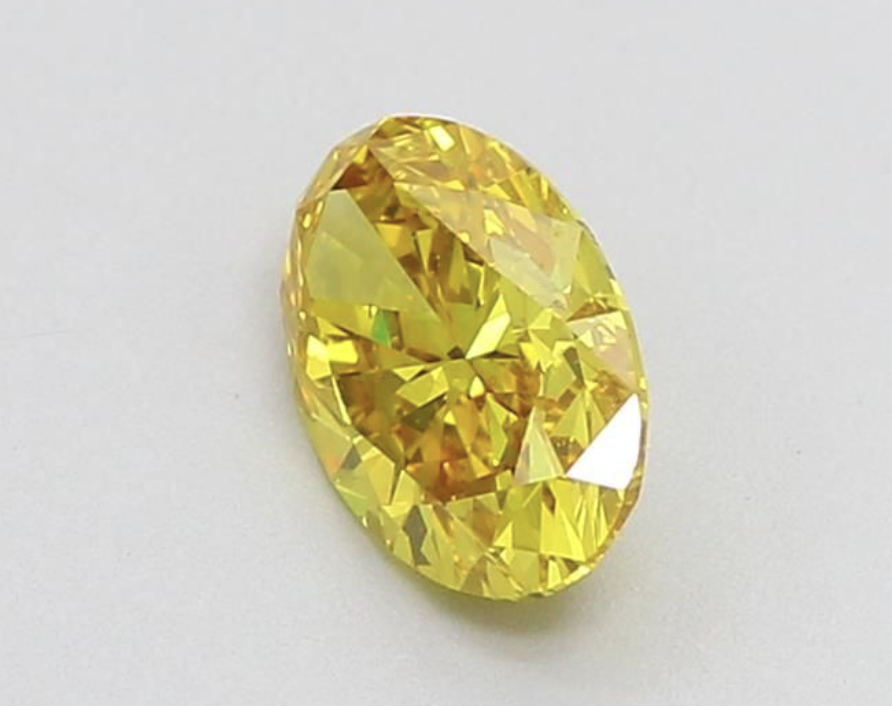Oval Cut ( Natural ) Diamond 1.01 Carat Fancy Yellow Colour SI1 Clarity - GIA Certificate - Image 5 of 6
