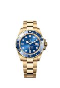 Rolex Submariner Date Oyster Perpetual '2020 Year' Yellow Gold Blue Ceramic Royal Blue Dial