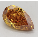 Pear Cut ( Natural ) Diamond 2.14 Carat Fancy Orange Colour VS1 Clarity - GIA Certificate