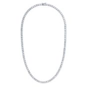 Round Brilliant Diamond Necklace 20.00 Carat White Gold - Colour E Clarity VS1 - IGI Cert