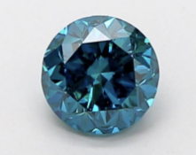 Round Brilliant Cut ( Natural ) Diamond Fancy Blue Colour SI1 Clarity - EDR Certificate