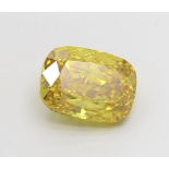 Cushion Brilliant 2.00 Carat Fancy Yellow Colour SI1 Clarity - GIA Certificate