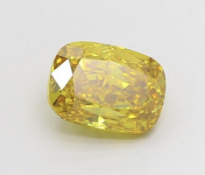 Cushion Brilliant 2.00 Carat Fancy Yellow Colour SI1 Clarity - GIA Certificate