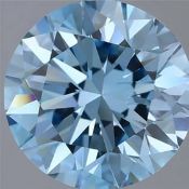 Round Brilliant Cut Diamond 3.50 Carat Fancy Blue VS1 Clarity EX EX - IGI Certificate