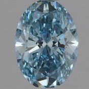 Oval Cut Diamond 1.00 Carat Fancy Vivid Blue VS1 Clarity EX EX IGI Certificate