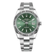 ** ON SALE ** Rolex DateJust Oyster 41mm Oystersteel & White Gold '2022 Year' Box & Card (Verified)