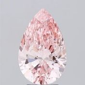 Pear Cut Diamond 3.00 Carat Fancy Vivid Pink VS1 Clarity EX, EX - IGI Certificate